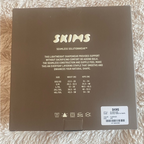 SKIMS Seamless Sculpt Body Suit - flamingo , size S/M. NWT, in box - Picture 3 of 3